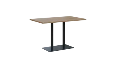 RGT 52 stůl hranatý, noha trubková, černá, deska 25 mm, široký 1200 mm, dub bardolino